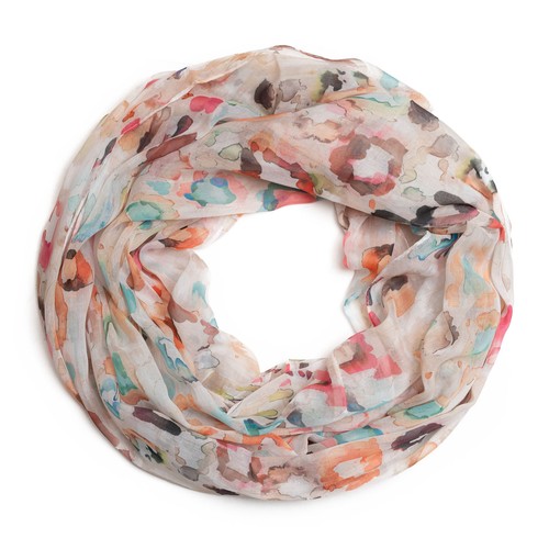Loopschal mit aquarellmuster - loopschal,
