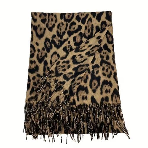 Eleganter schal leopard design - schal,