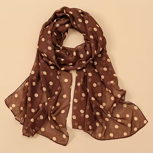 Polka dots chiffon schal - polka,