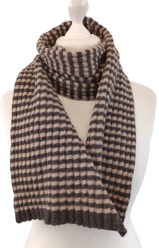 Schal braun beige gestreift - schal,